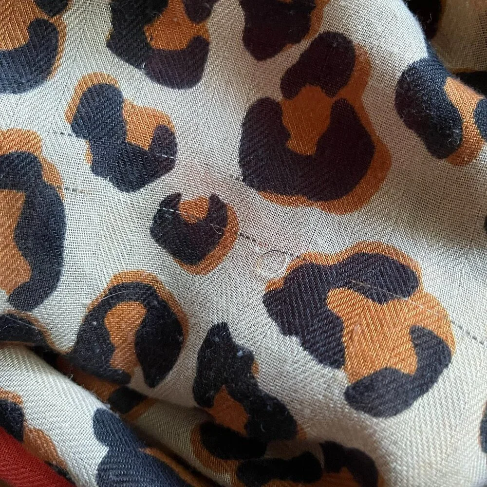 Leopard print infinity scarf